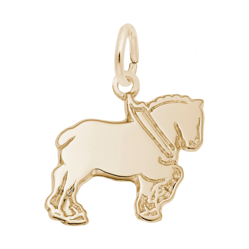 6492 14k Gold Clydesdale Charm