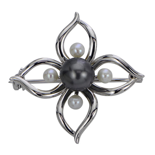 Sterling Silver Freshwater Pearl Brooch