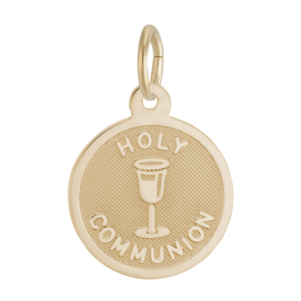Gold 'Holy Communion' pendant on a white background