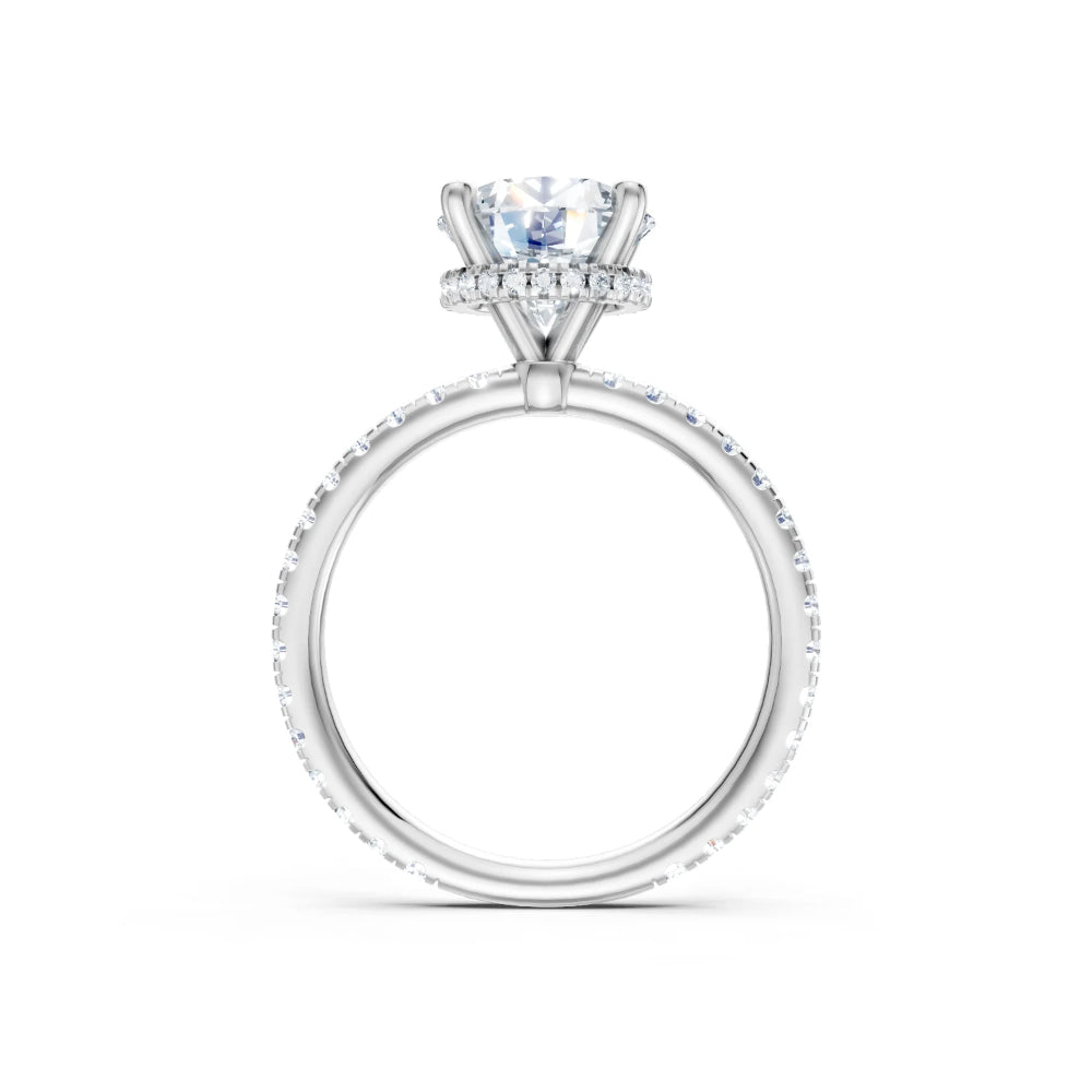 Diamond ring with a white background