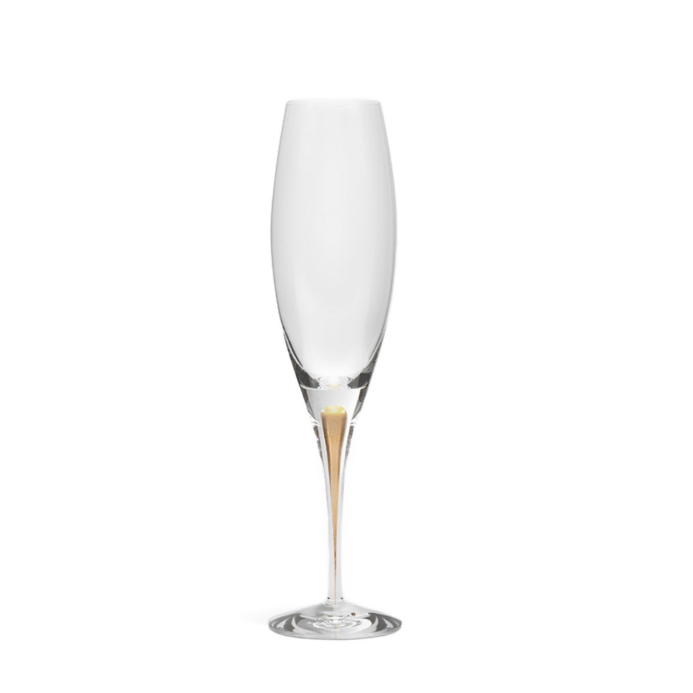 Orrefors Intermezzo Gold Champagne-Single Flute
