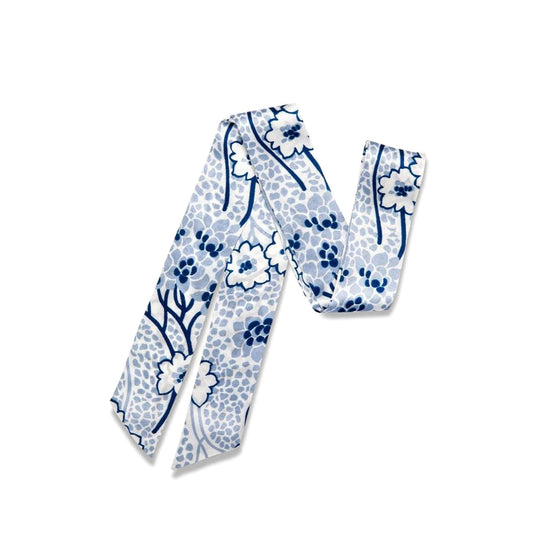 Spartina Skinny Silk Scarf - Songbird Floral