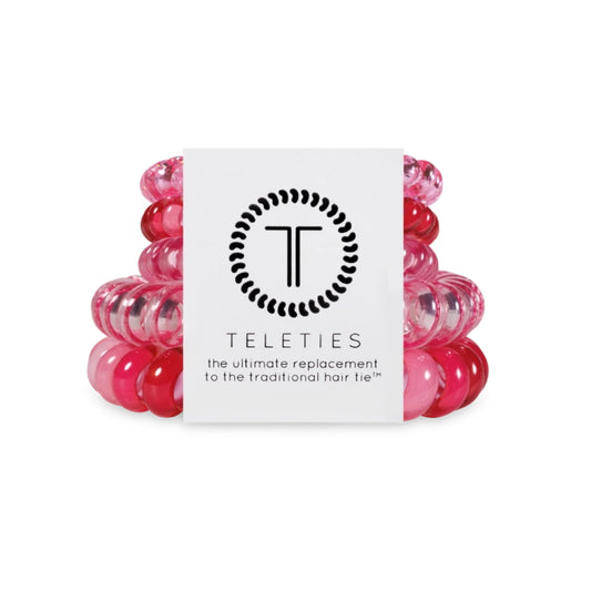 TELETIES Spiral Hair Coil Mix Pack Blushing Hair Ties