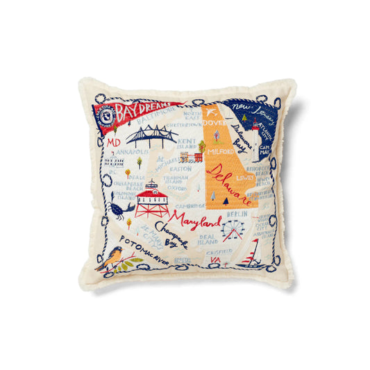 Spartina Embroidered Bay Dreams Pillow