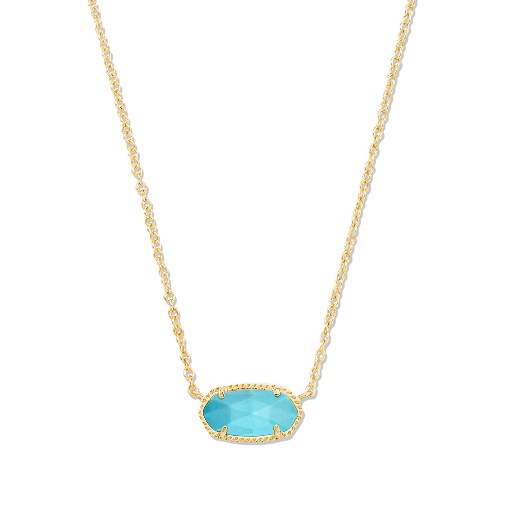 Kendra Scott Elisa Short Pendant Necklace in Turquoise Magnesite