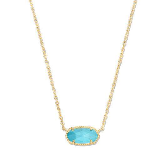 Kendra Scott Elisa Short Pendant Necklace in Turquoise Magnesite