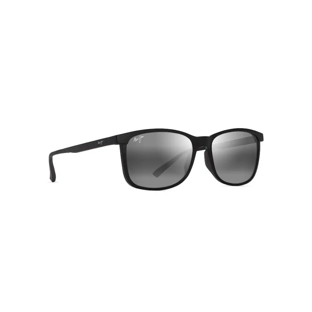 Maui Jim HULILI Polarized Rectangular Sunglasses - Matte Black