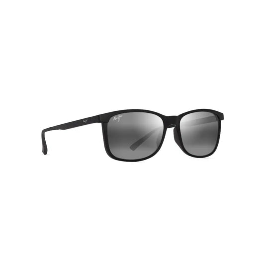 Maui Jim HULILI Polarized Rectangular Sunglasses - Matte Black