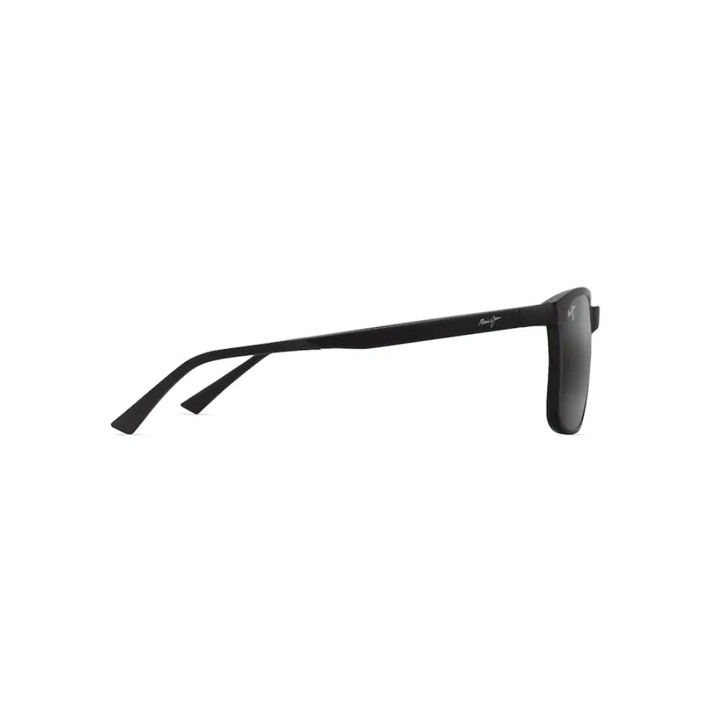 Maui Jim HULILI Polarized Rectangular Sunglasses - Matte Black