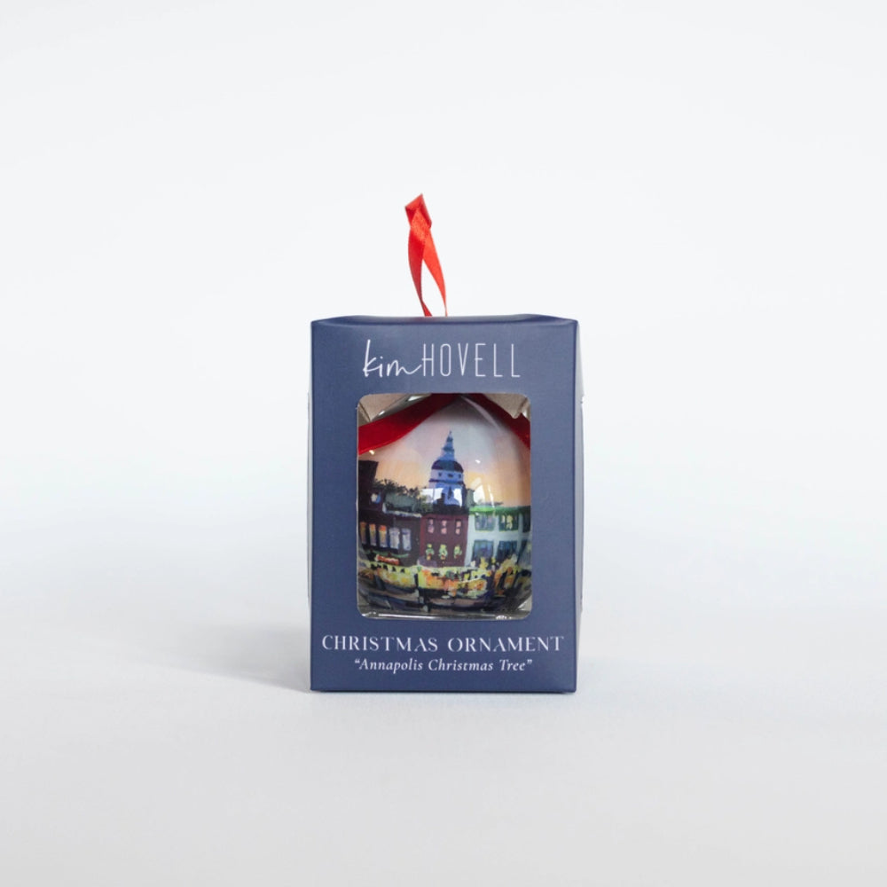 Kim Hovell Art Downtown Christmas Ornament