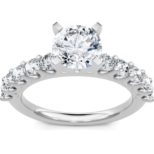 14k Gold Round Diamond Engagement Ring
