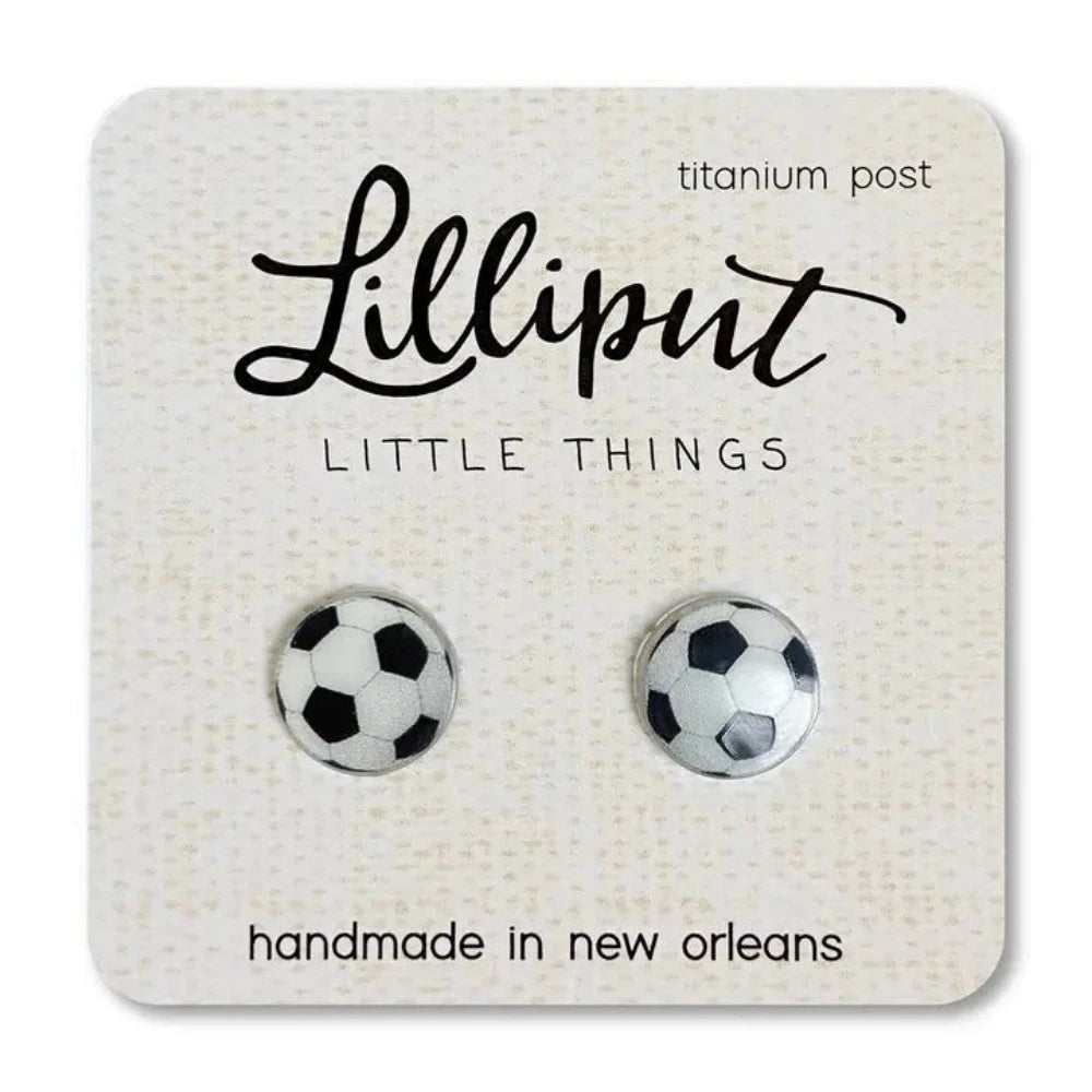 Lilliput Little Things Soccer Ball Earrings