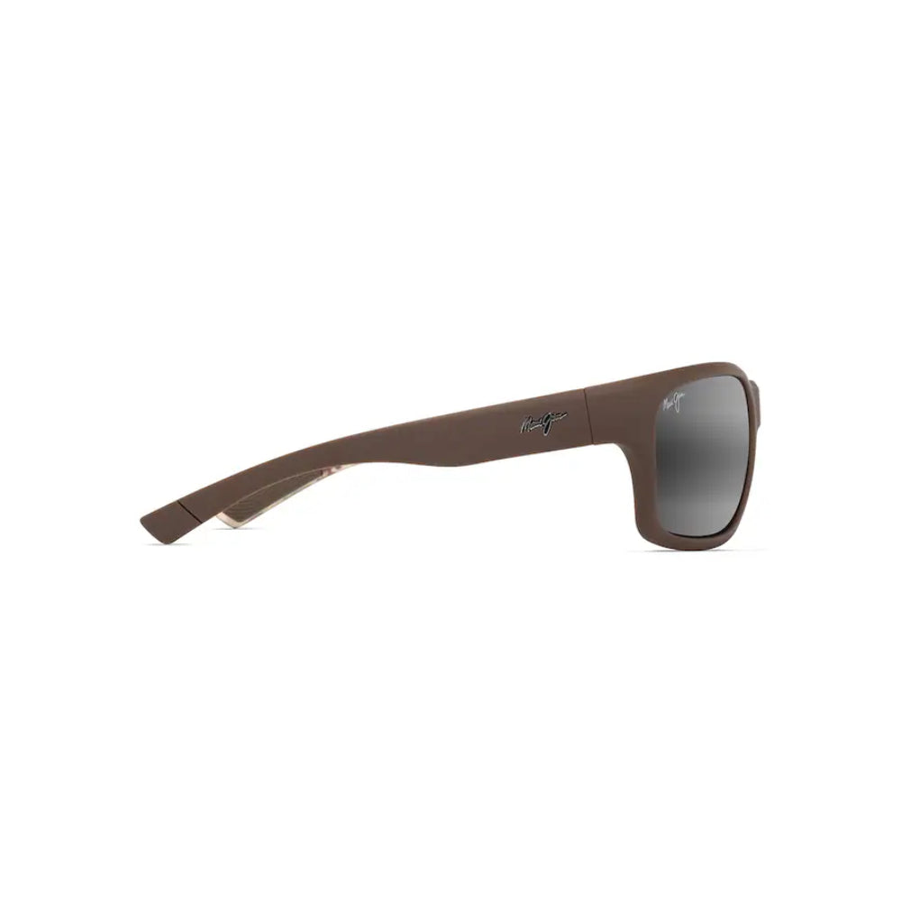 Maui Jim 'ANO NUI Polarized Wrap Sunglasses - Matte Solid Brown