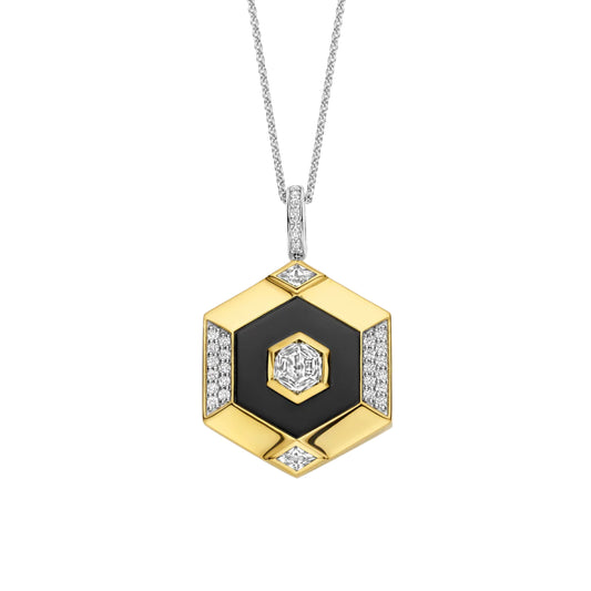 Ti Sento Geometric Vintage Style Pendant Necklace
