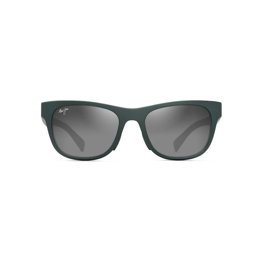 Maui Jim KAPEAU Polarized Wrap Sunglasses - Metal Matte Green