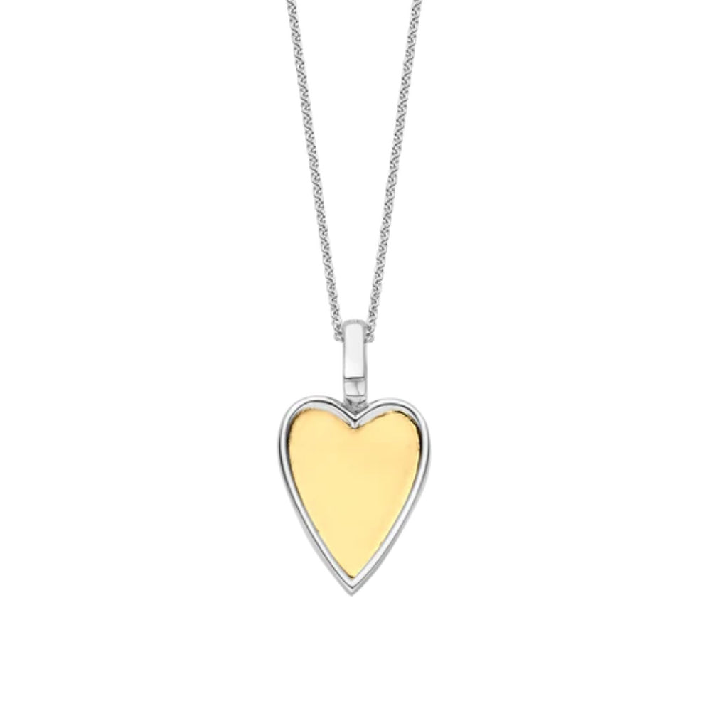 Ti Sento Two-Tone Heart Pendant Necklace