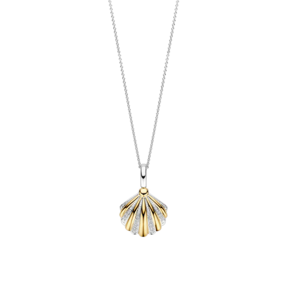 Ti Sento 18k Gold-Plated Shell Pendant Necklace