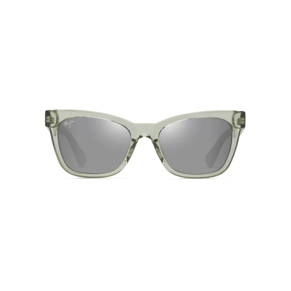 Maui Jim HIWAHIWA Polarized Cat Eye Sunglasses - Shiny Transparent Sage
