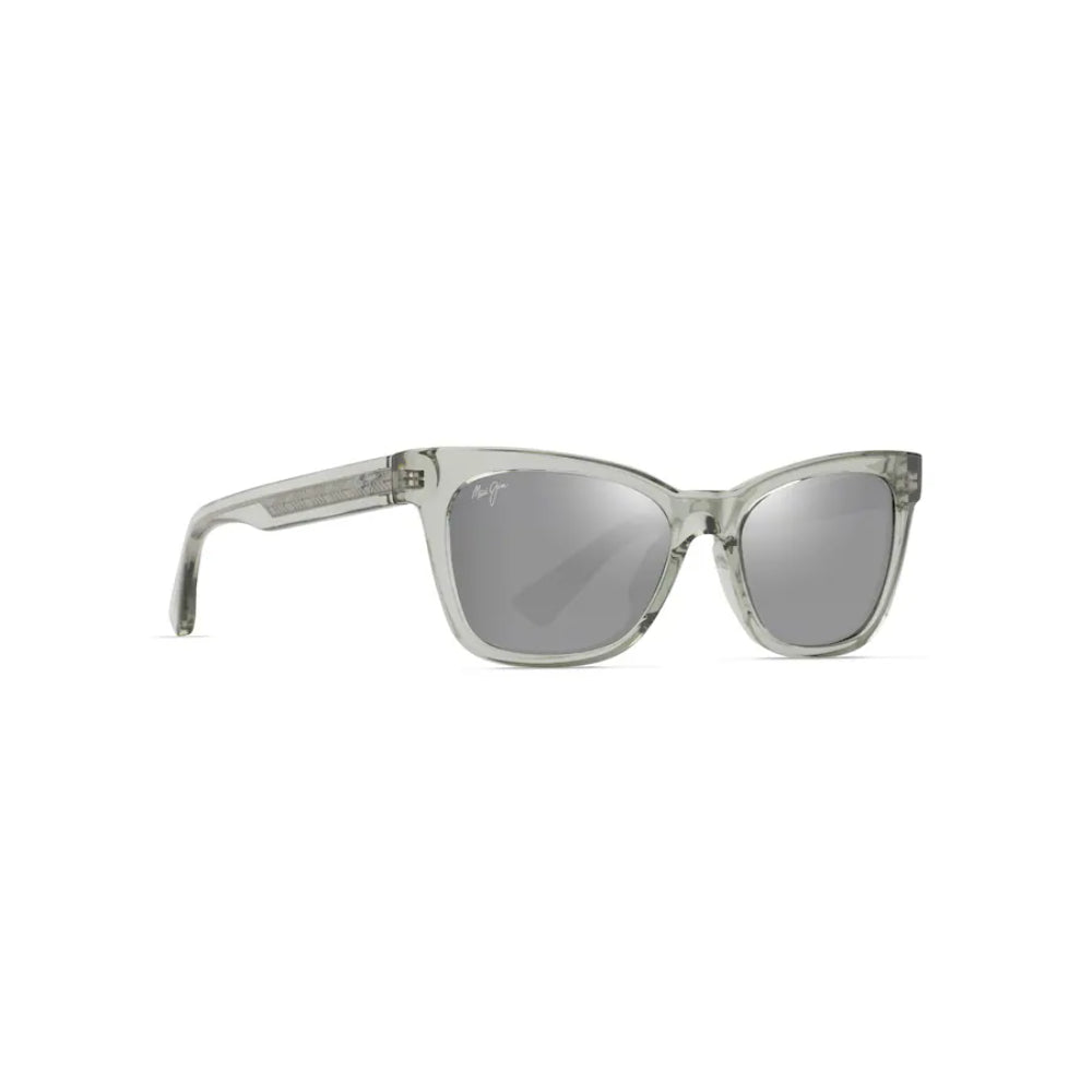 Maui Jim HIWAHIWA Polarized Cat Eye Sunglasses - Shiny Transparent Sage