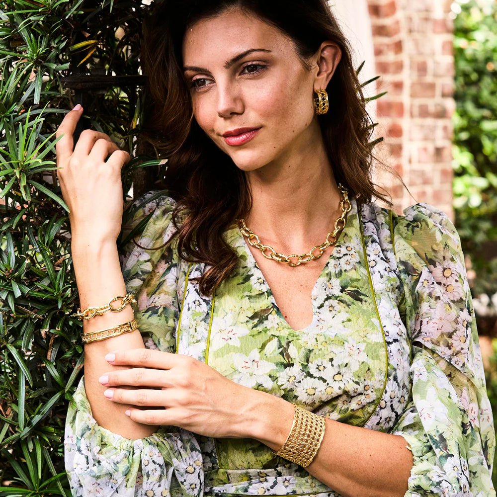 Capucine De Wulf Bangkok Bamboo Link Necklace - 18"