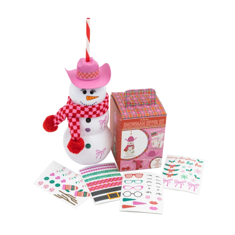 Packed Party Snowman Sipper Novelty Cup with Customizable Accessories
