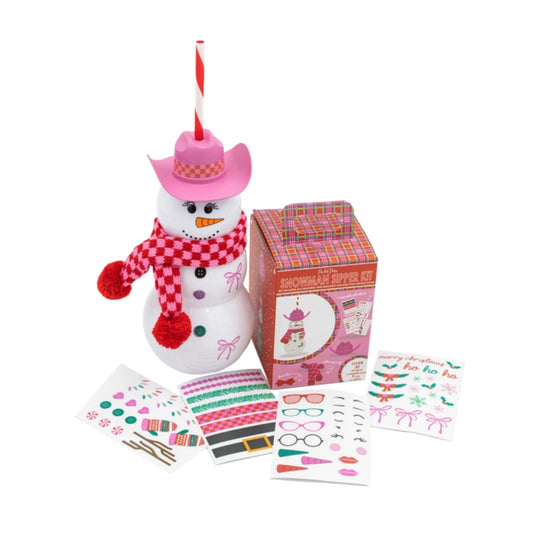 Packed Party Snowman Sipper Novelty Cup with Customizable Accessories