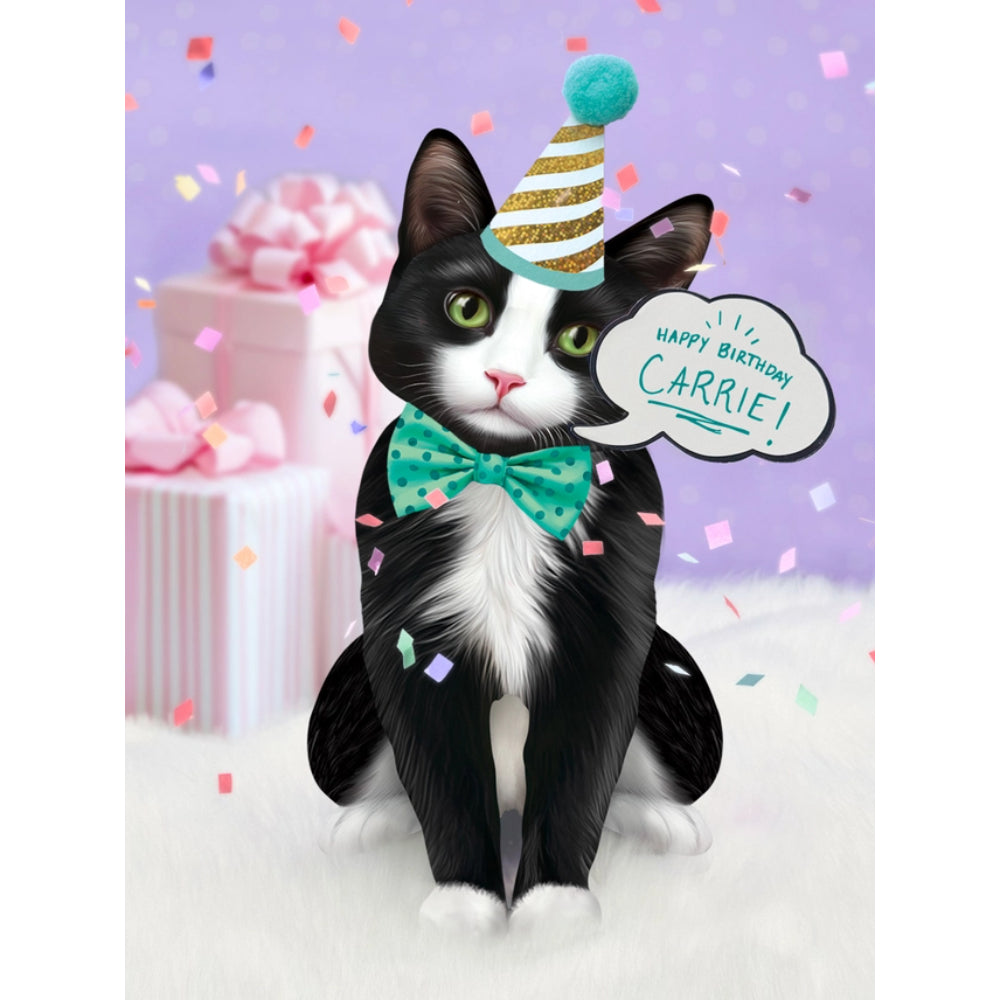 Tuxedo Cat Pop-Up Greeting Cards
