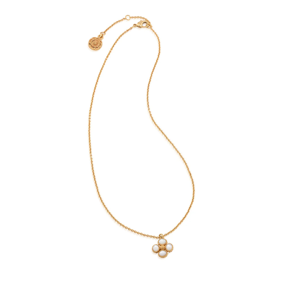 Capucine De Wulf Berry Clover Double Sided Charm Necklace - Mother of Pearl
