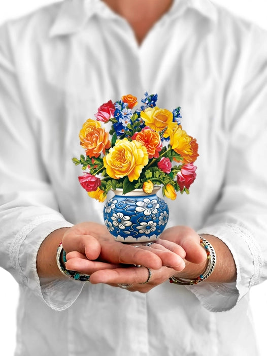 FreshCut Paper LLC Sorbet Roses Mini Greeting Card