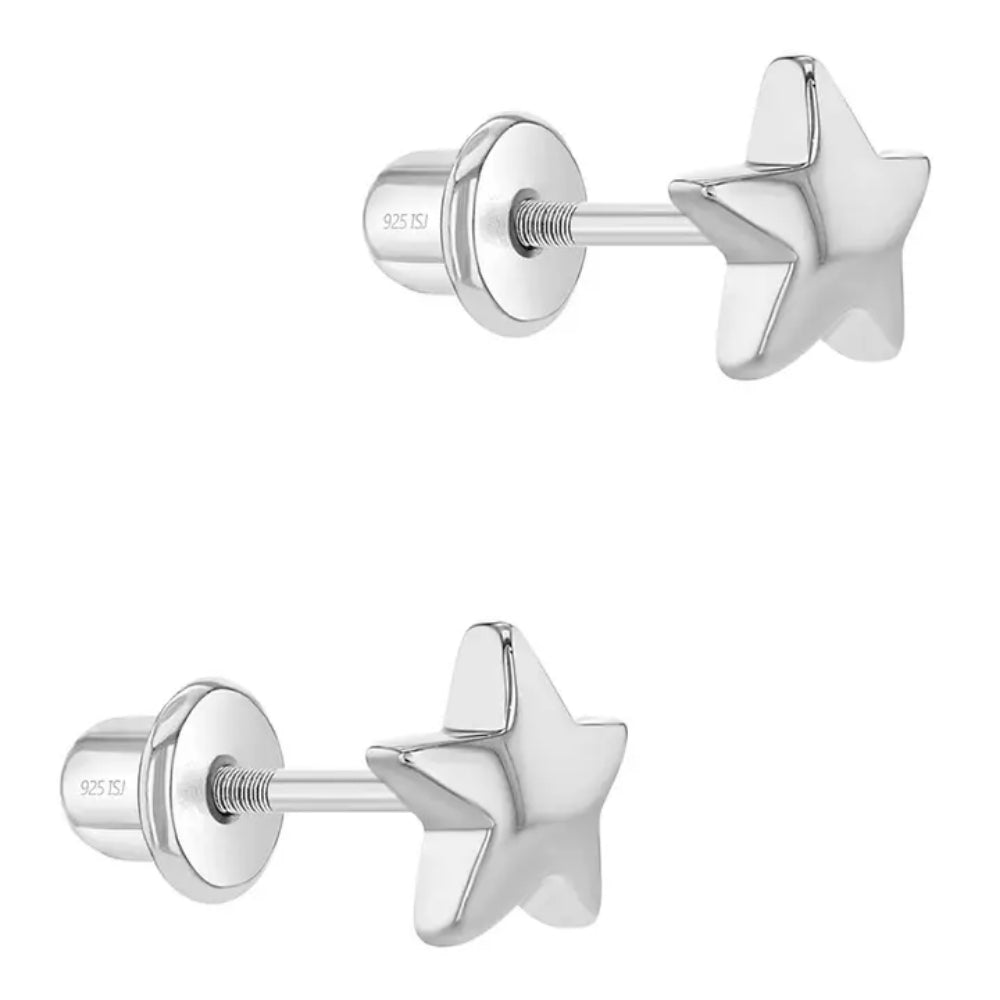 Children's Classic Star Sterling Silver Stud Earrings