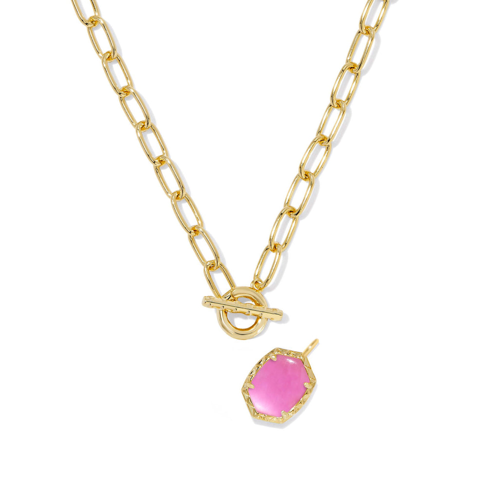 Kendra Scott Daphne Link and Chain Necklace in Gold Azalea Illusion