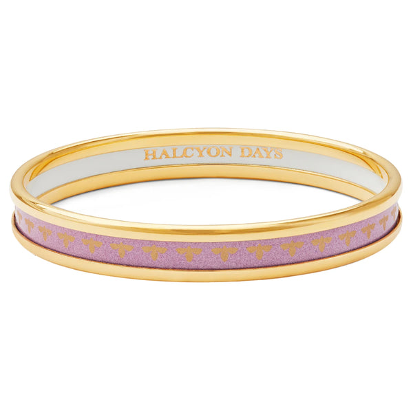 Halcyon Days 6mm Bee Pale Pink & Gold Enamel Bangle – Smyth Jewelers