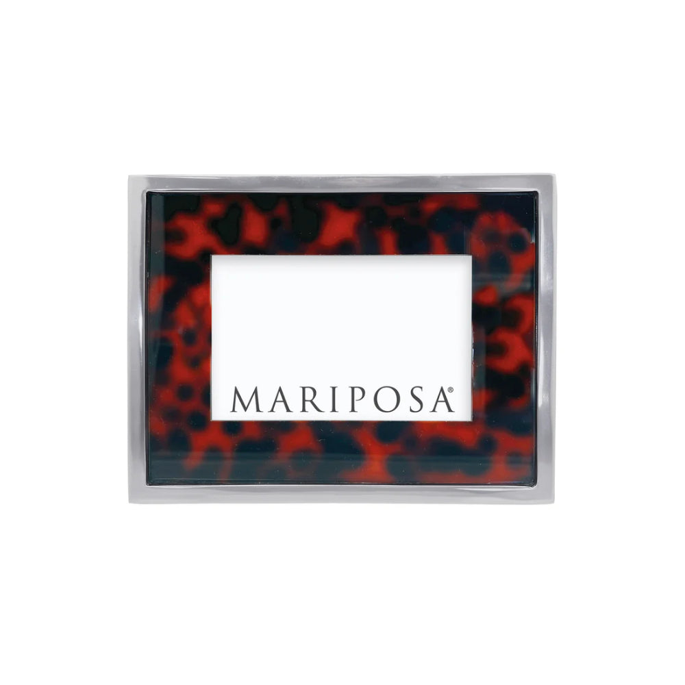 Mariposa Tortoise With Metal Border Frame - 4x6