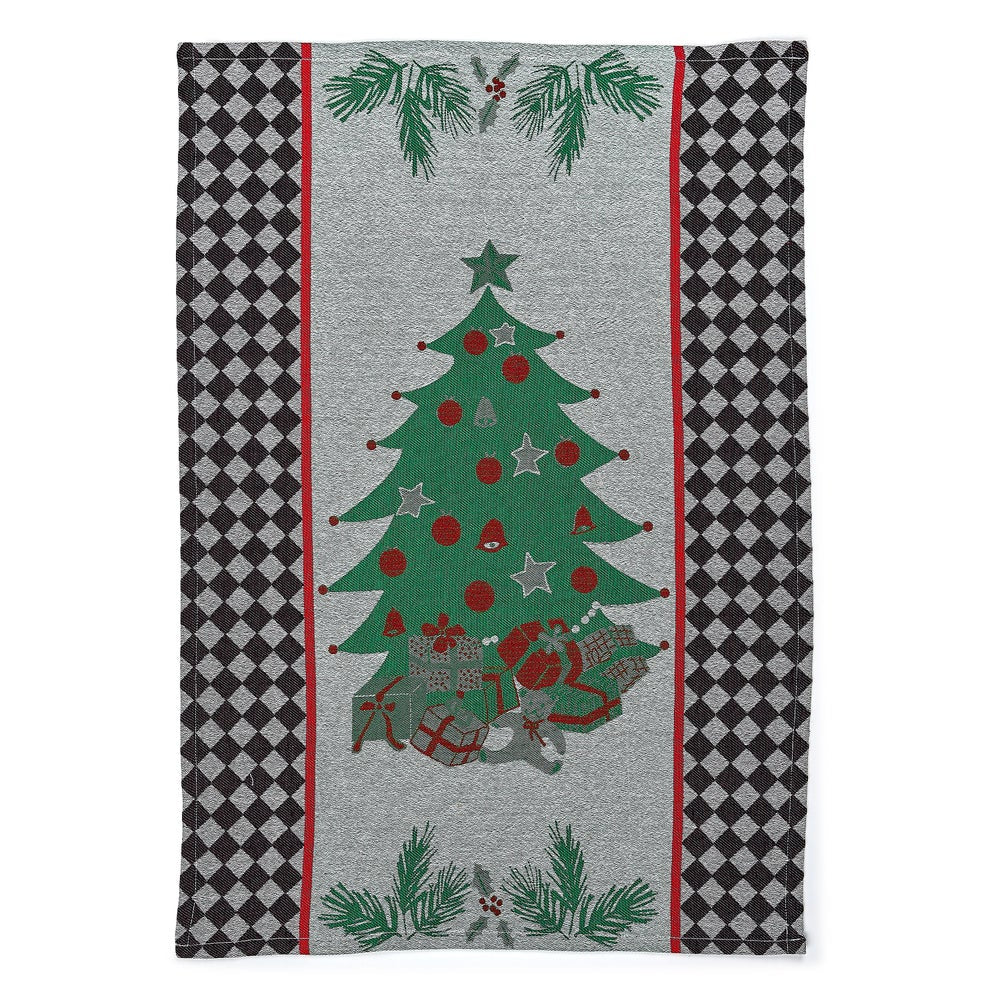 MacKenzie-Childs Holly & Holiday Tree Jacquard Dish Towels - Set of 2