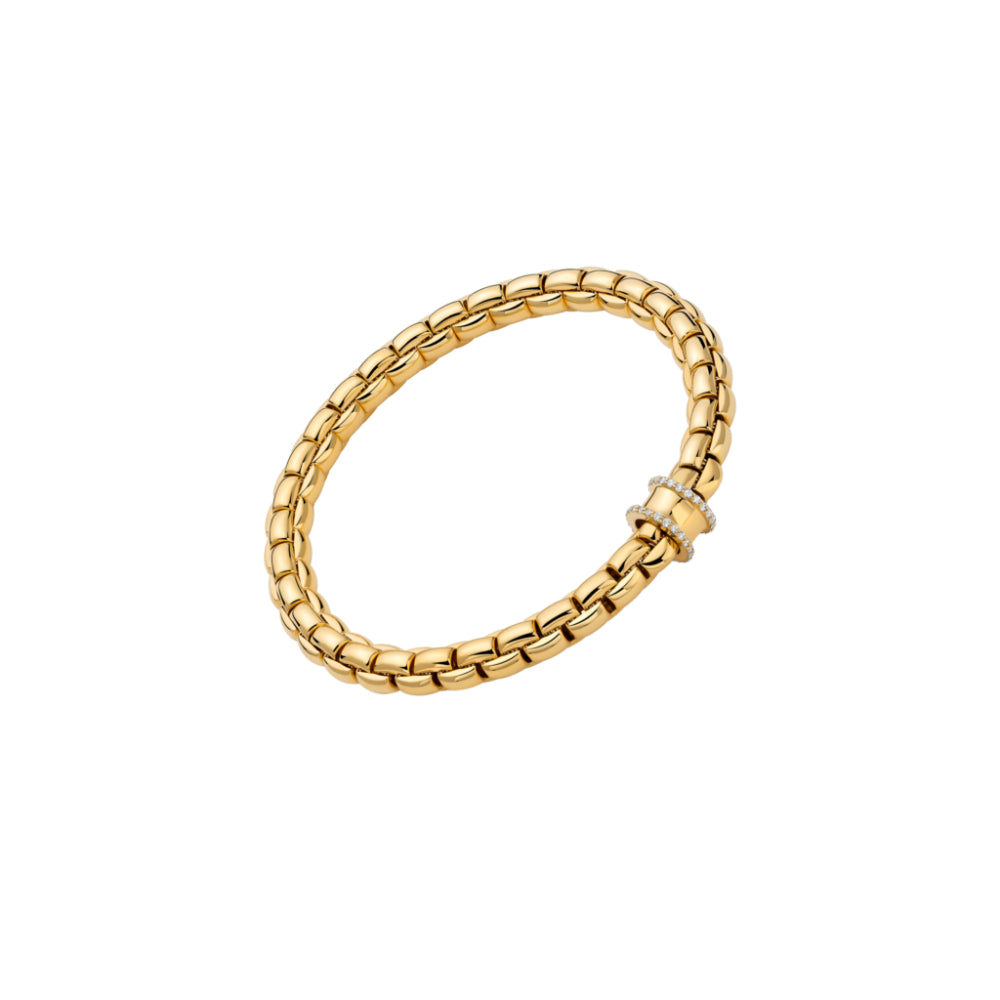 Fope Eka 18k Flex'It Bracelet with Diamond Pavé