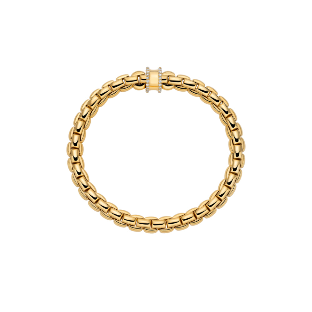 Fope Eka 18k Flex'It Bracelet with Diamond Pavé