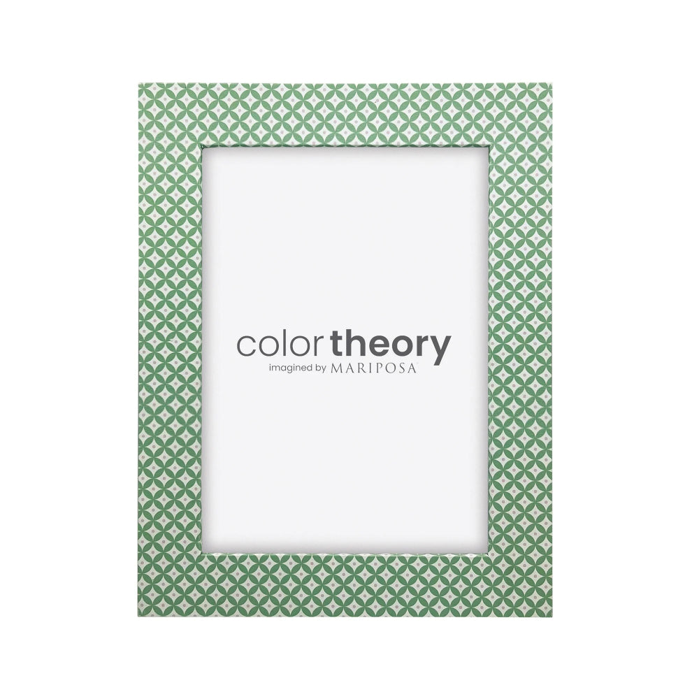 Mariposa Double Sided Geometric Green and Rosa Pink Frame