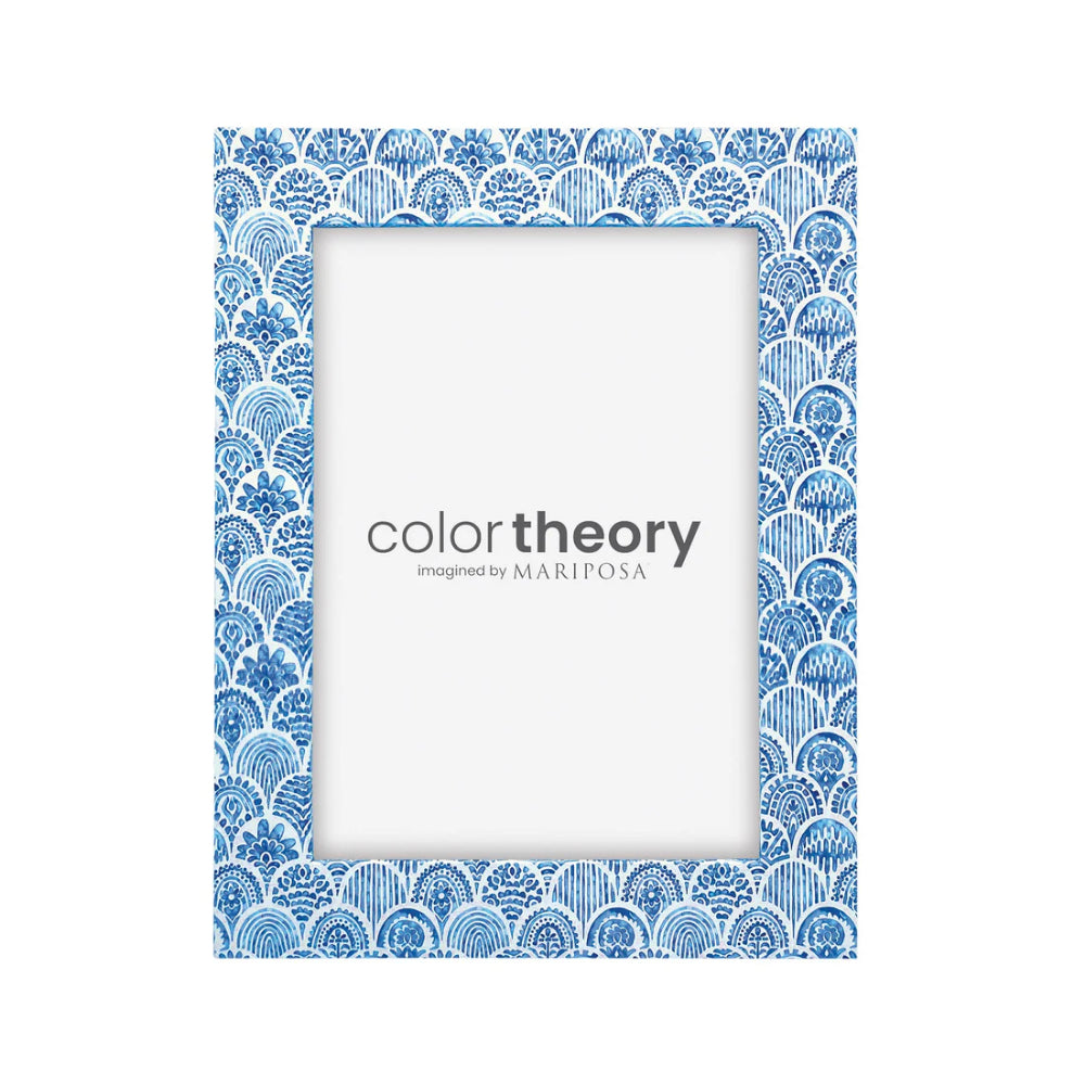 Mariposa Double Sided Moroccan Tile Work and Periwinkle Frame
