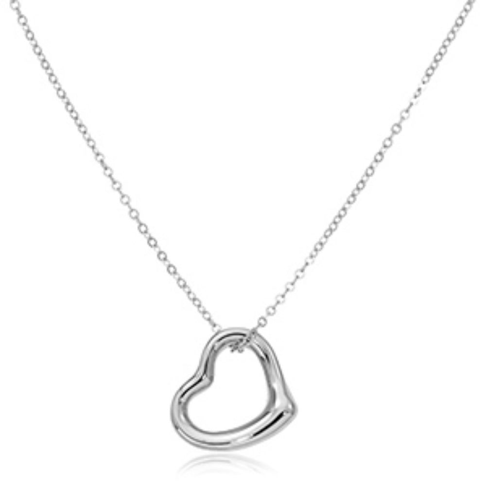 Sterling Silver Open Heart Pendant Necklace Smyth Jewelers