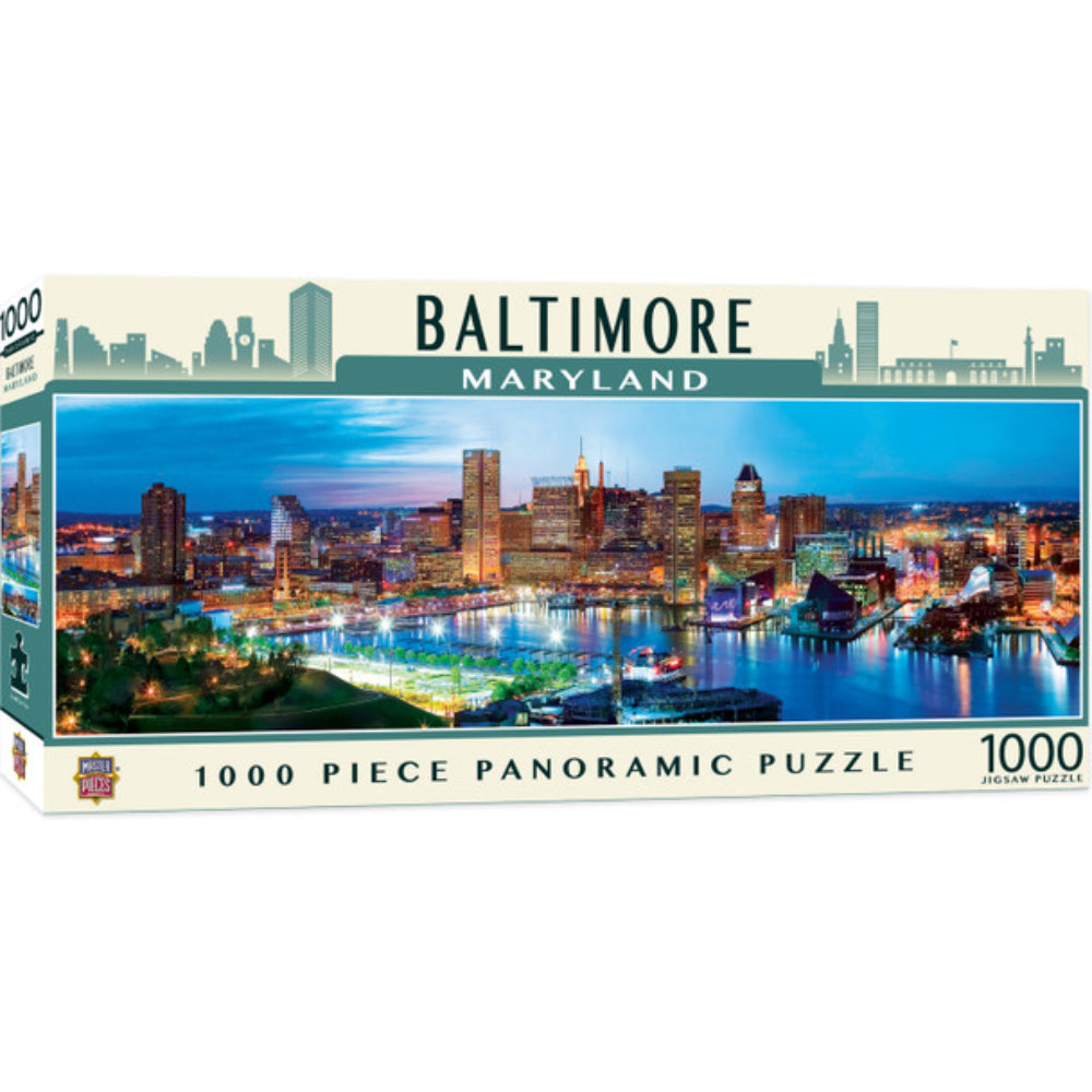 Masterpieces Puzzles American Vista Panoramic-Baltimore 1000 Piece Puzzle