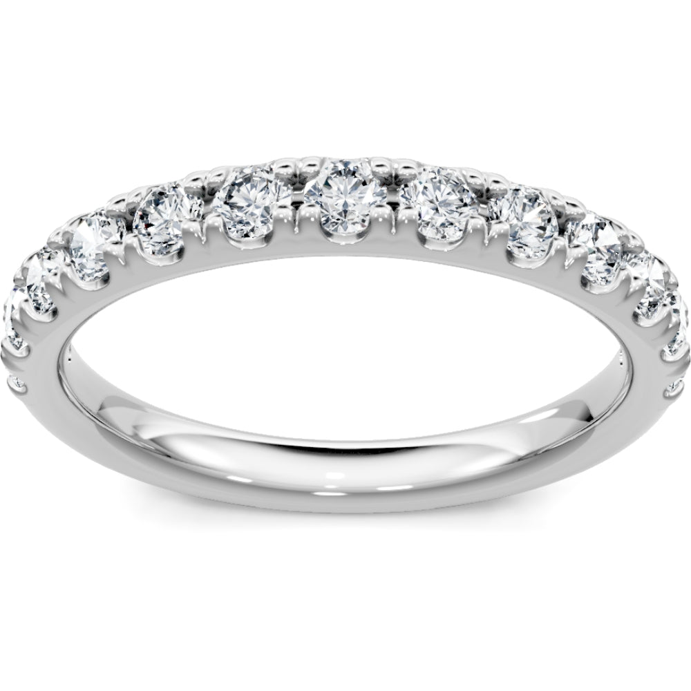 14k Gold Round Diamond Wedding Band