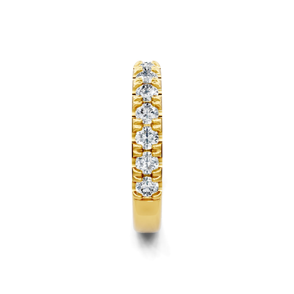 14k Yellow Gold Pave Diamond Band