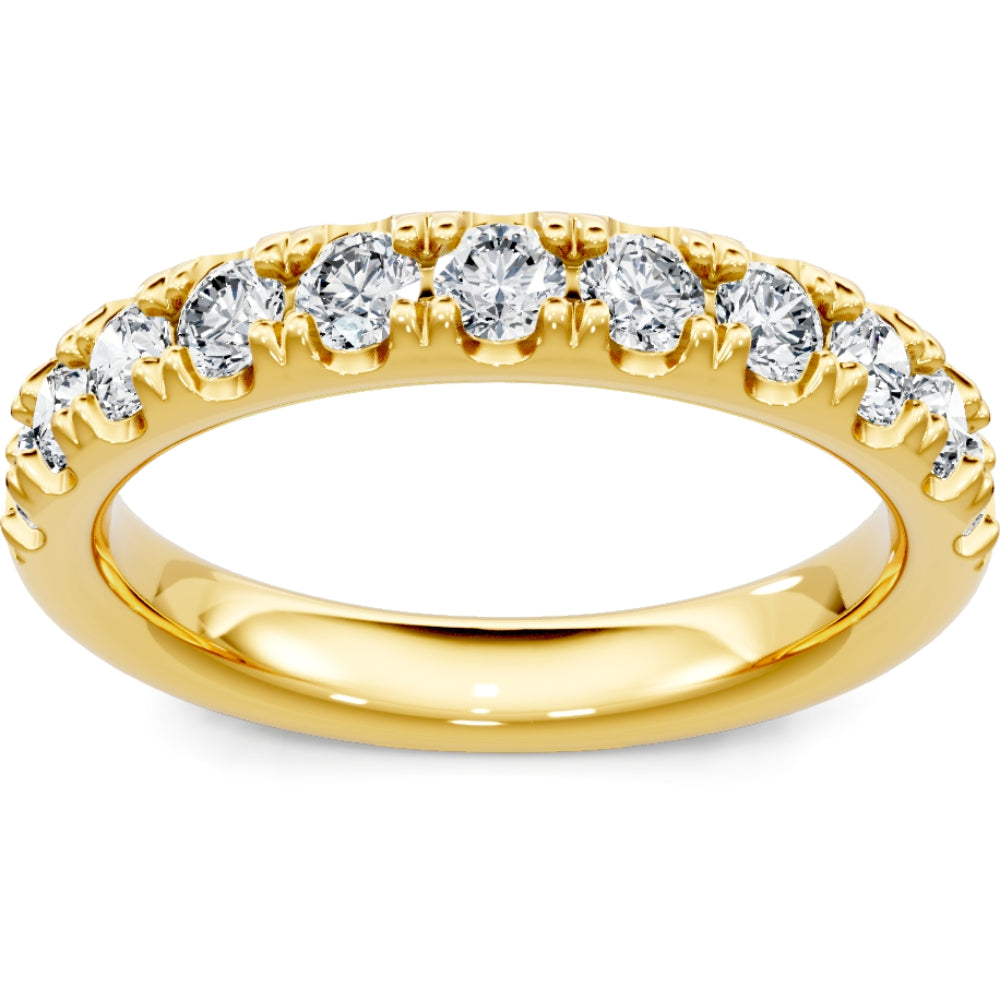 14k Yellow Gold Pave Diamond Band