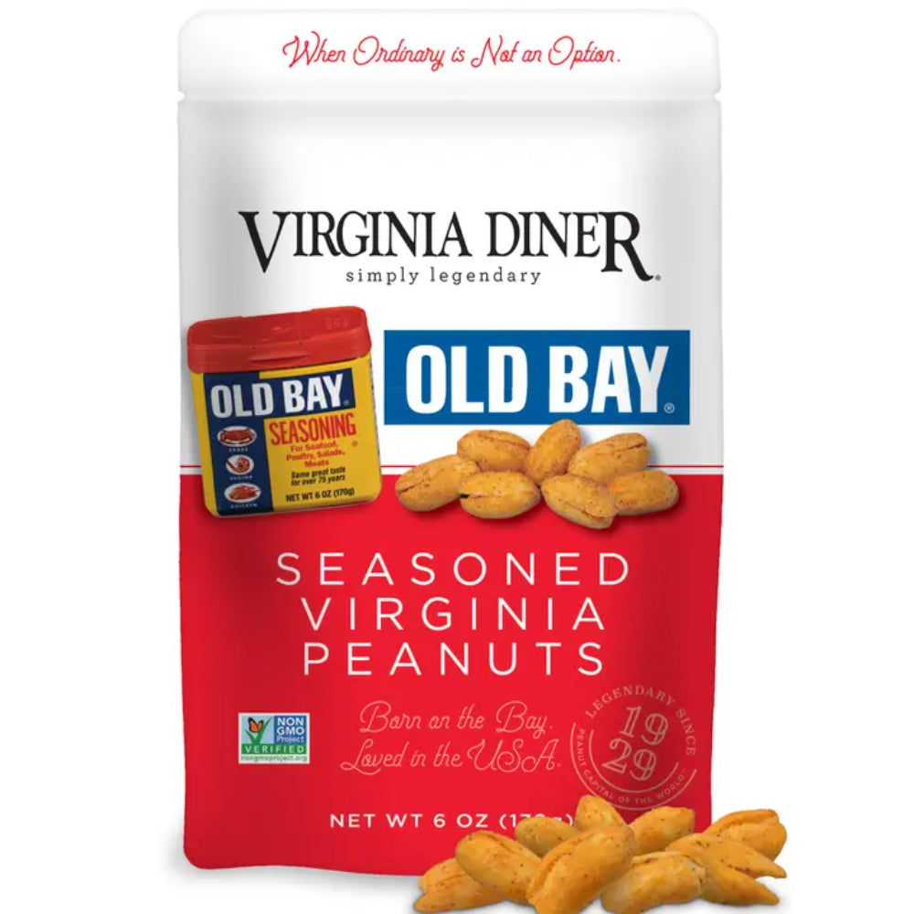 Virginia Diner Old Bay Seasoned Virginia Peanuts - 6 oz. Stand-Up Pouch