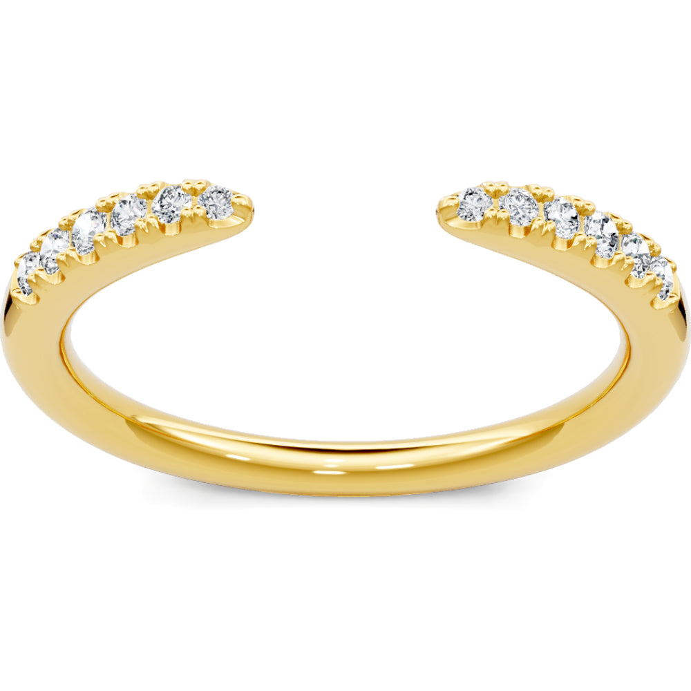 14k Gold Petite Open Diamond Band