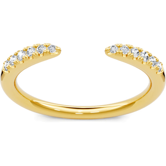 14k Gold Petite Open Diamond Band
