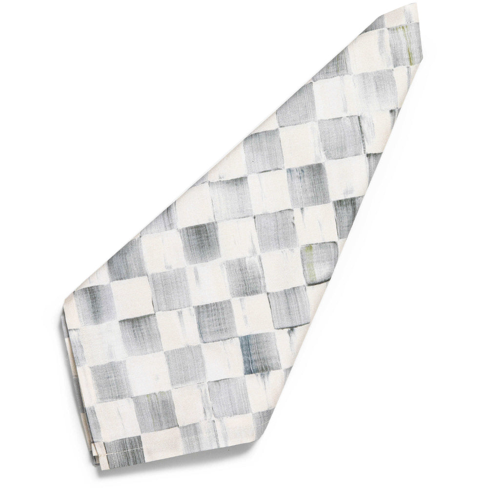 MacKenzie-Childs Sterling Check Napkin