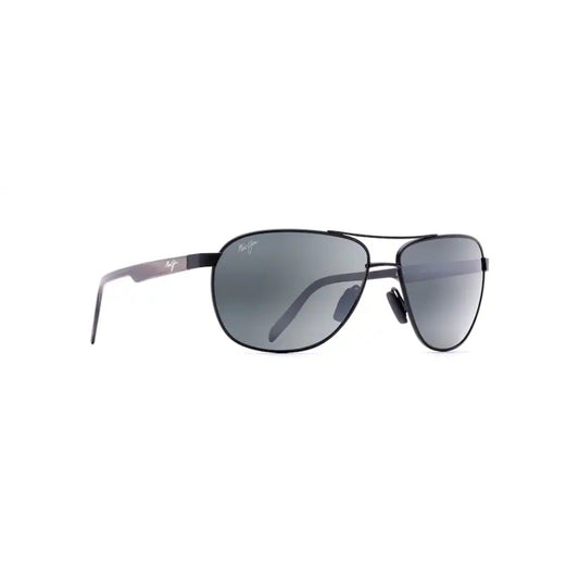 Maui Jim CASTLES Polarized Aviator Sunglasses - Matte Black