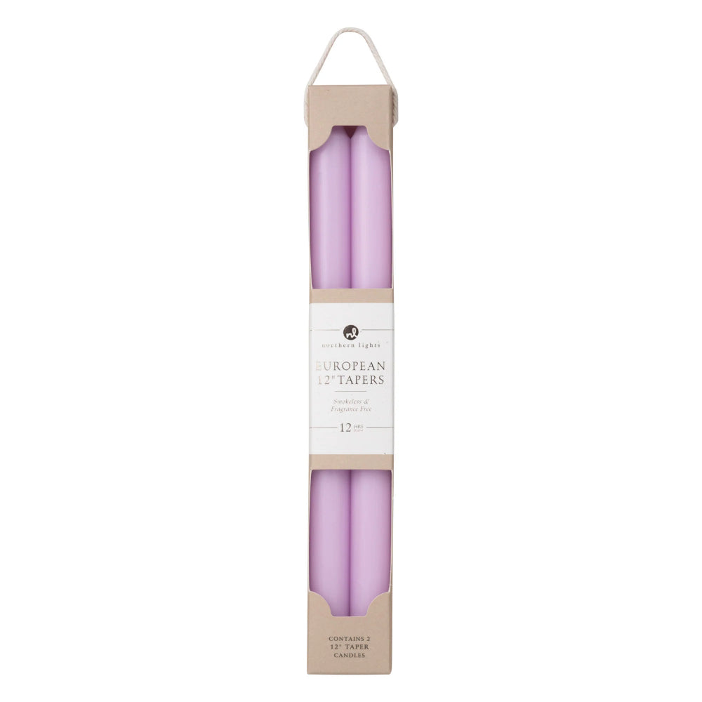 Northern Lights 12" Tapers Candles 2pk - Petal