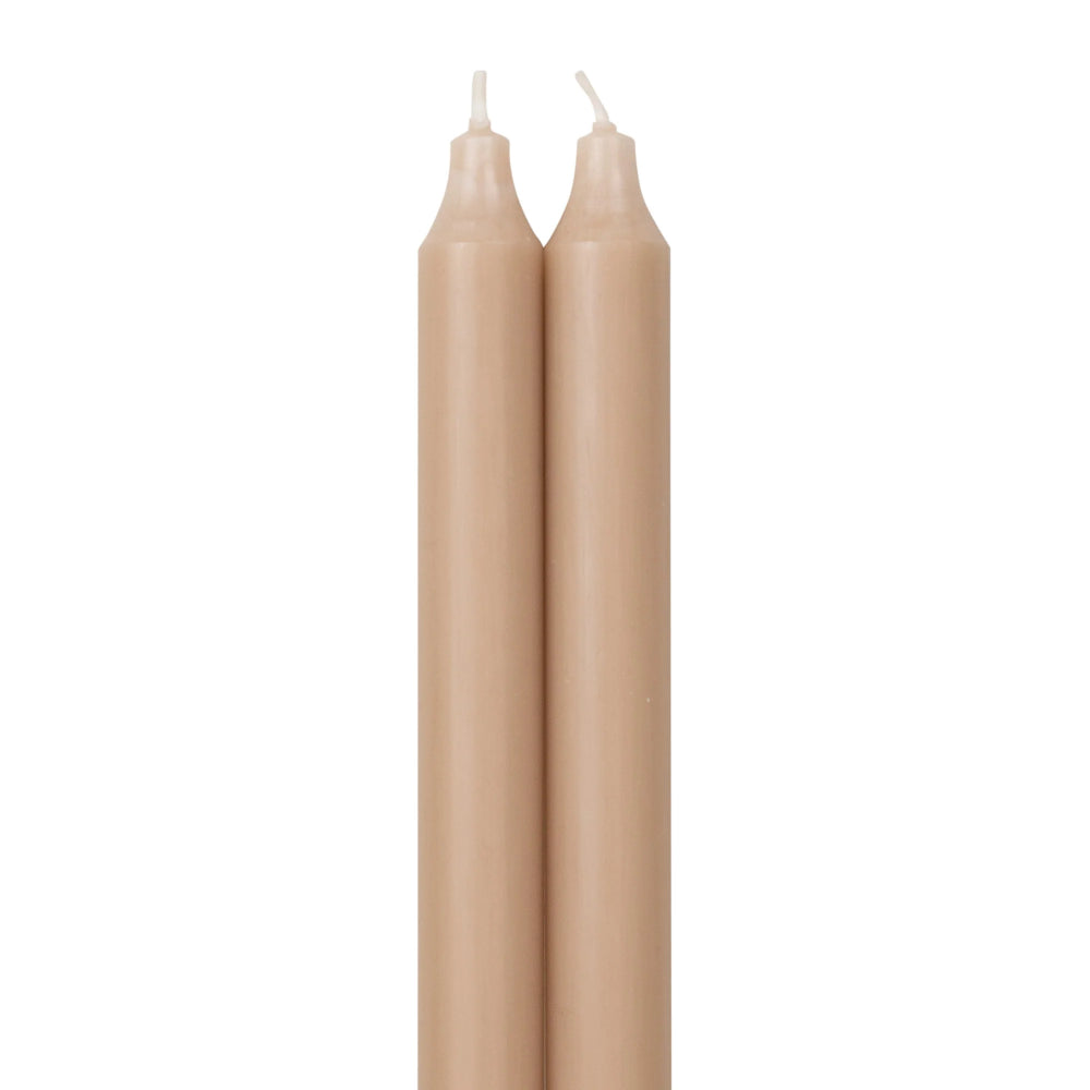 Northern Lights 12" Tapers Candles 2pk - Tan